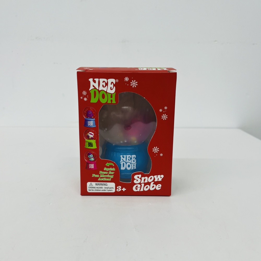 60 Pack YIPAI China Warehouse Needoh Style Christmas Snow Globe Flow Squishy Stress Relief Fidget Toys with Flashing Light for Kids