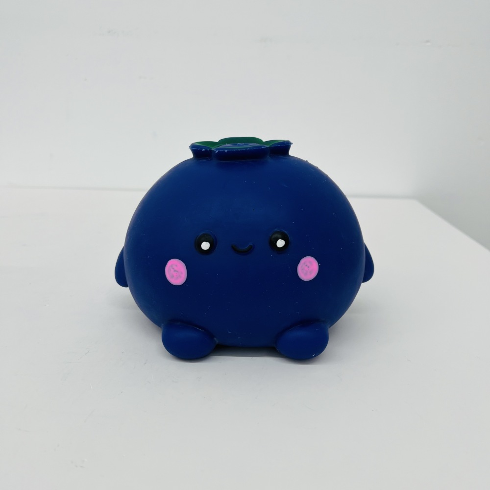 24 Pack YIPAI China Warehouse TPR Soft Stretchable Jumbo Blueberry Realistic Fruit Shape Squeeze Squishy Stress Relief Fidget Toys for Kids