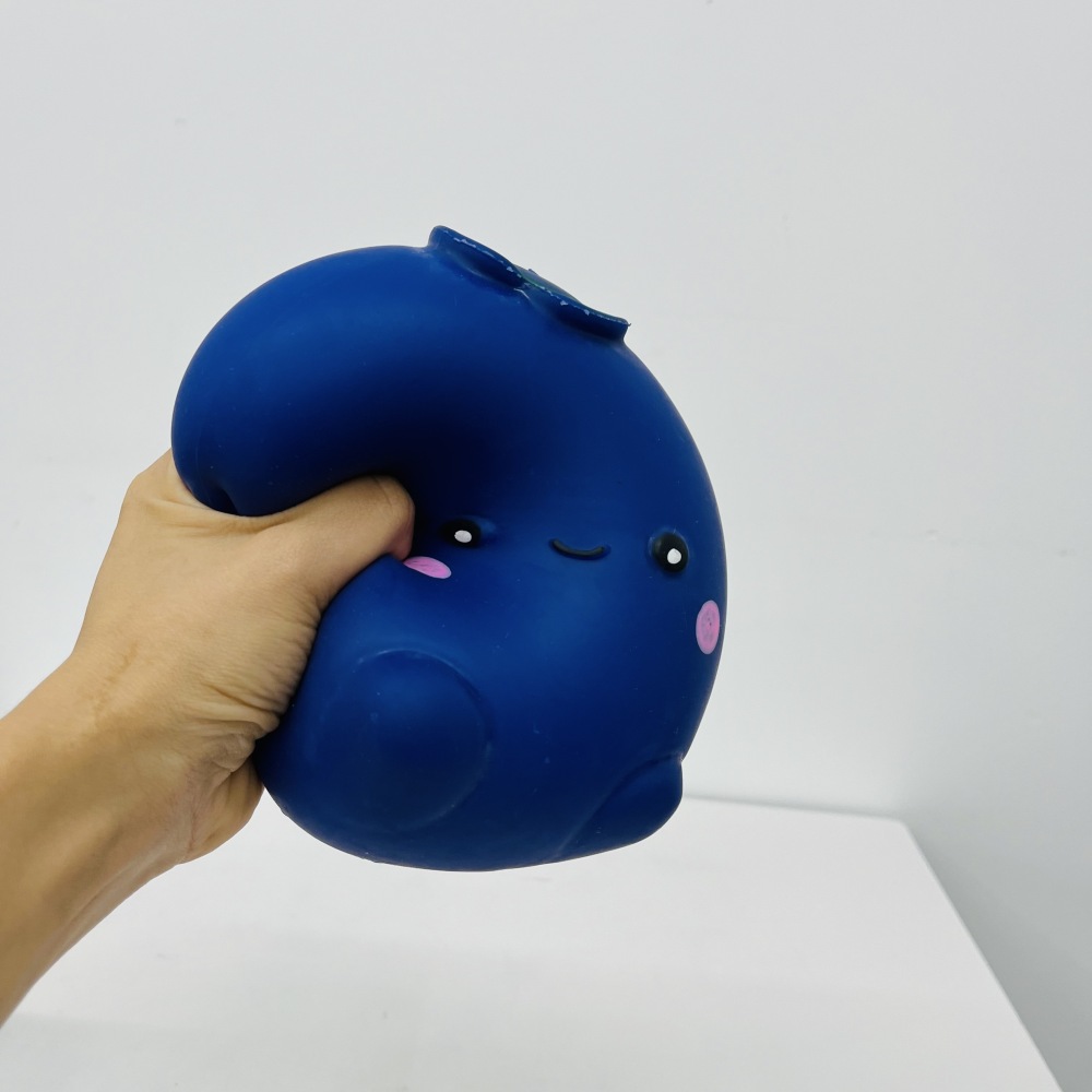 24 Pack YIPAI China Warehouse TPR Soft Stretchable Jumbo Blueberry Realistic Fruit Shape Squeeze Squishy Stress Relief Fidget Toys for Kids