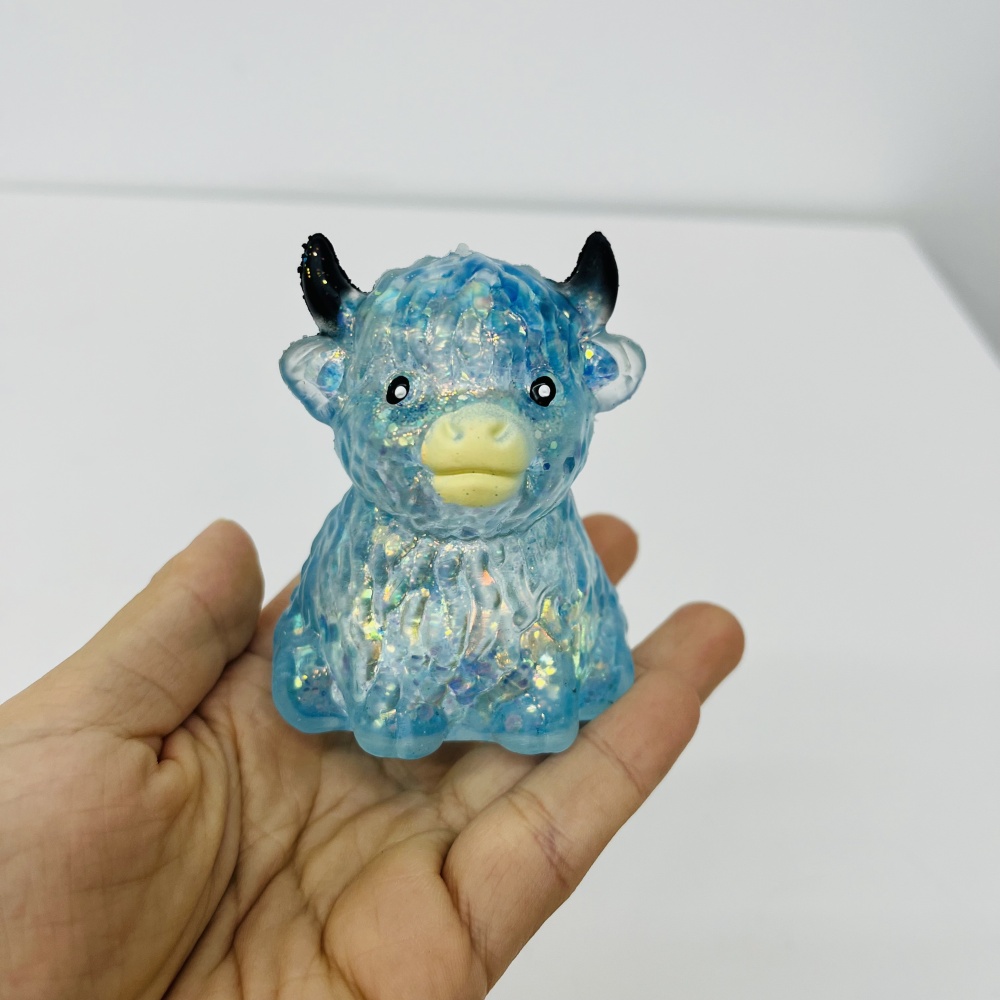 72 Pack YIPAI China Warehouse Maltose Slow‑Rising Farm Animal Squeeze Highland Cow  Squishy Stress Relief Fidget Toys for Kids
