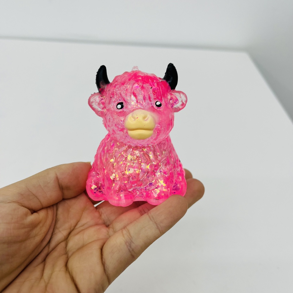 72 Pack YIPAI China Warehouse Maltose Slow‑Rising Farm Animal Squeeze Highland Cow  Squishy Stress Relief Fidget Toys for Kids