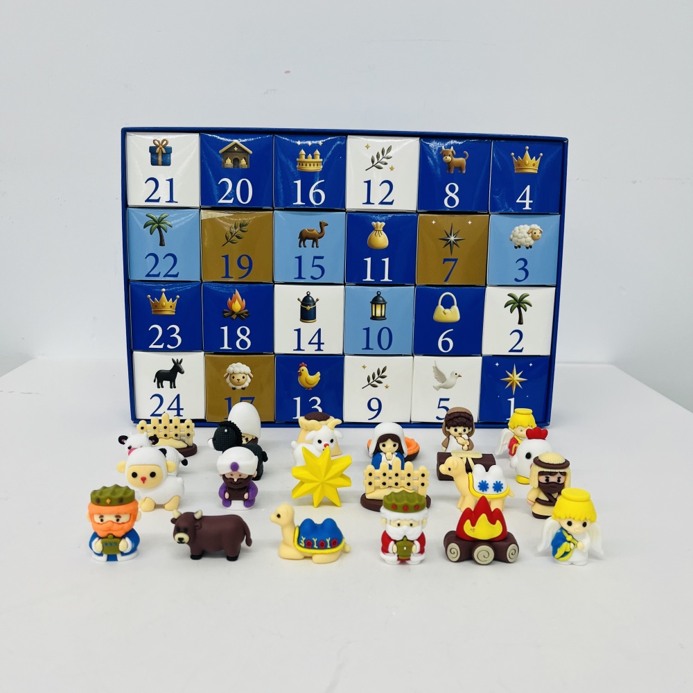 25 Pack YIPAI China Warehouse Christmas Nativity Scene Advent Calendar 24‑Day Countdown Surprise Blind Box Toys for Kids
