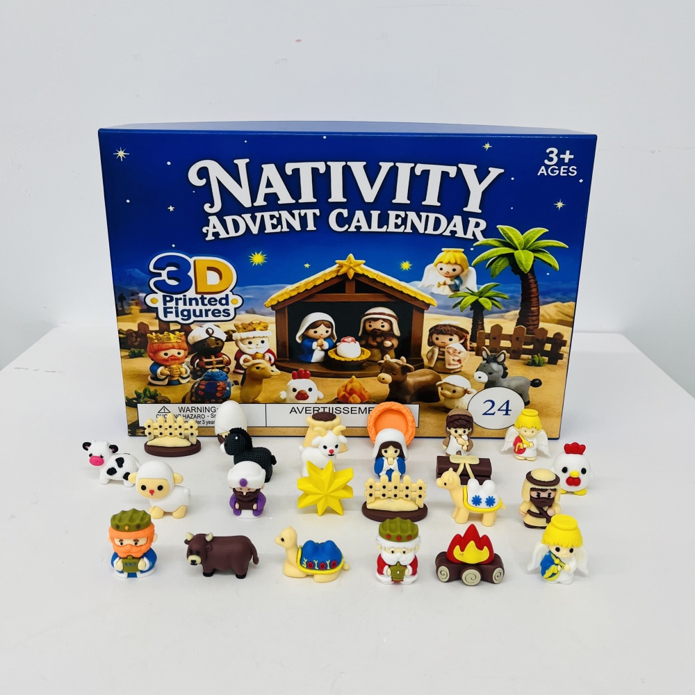 25 Pack YIPAI China Warehouse Christmas Nativity Scene Advent Calendar 24‑Day Countdown Surprise Blind Box Toys for Kids