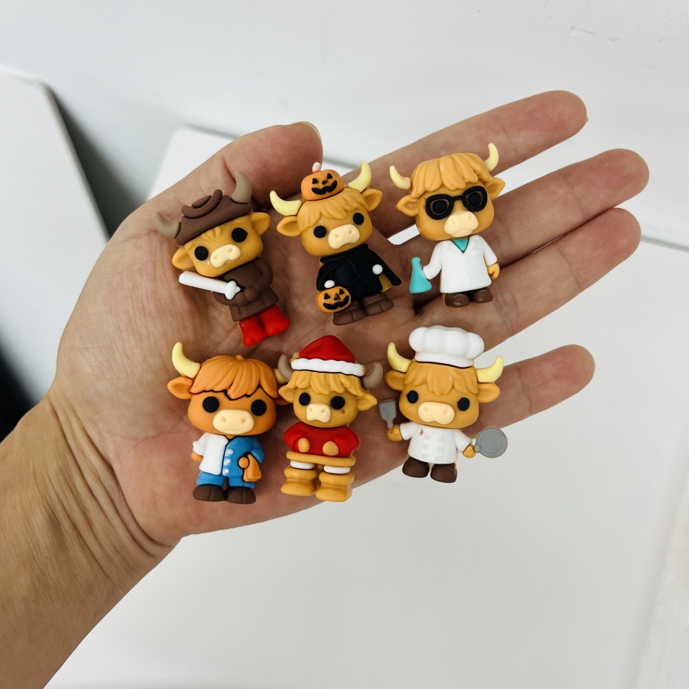 25 Pack YIPAI China Warehouse 2026 Highland Cow Christmas Advent Calendar 24‑Day Countdown Surprise Blind Box Gift Set for Kids