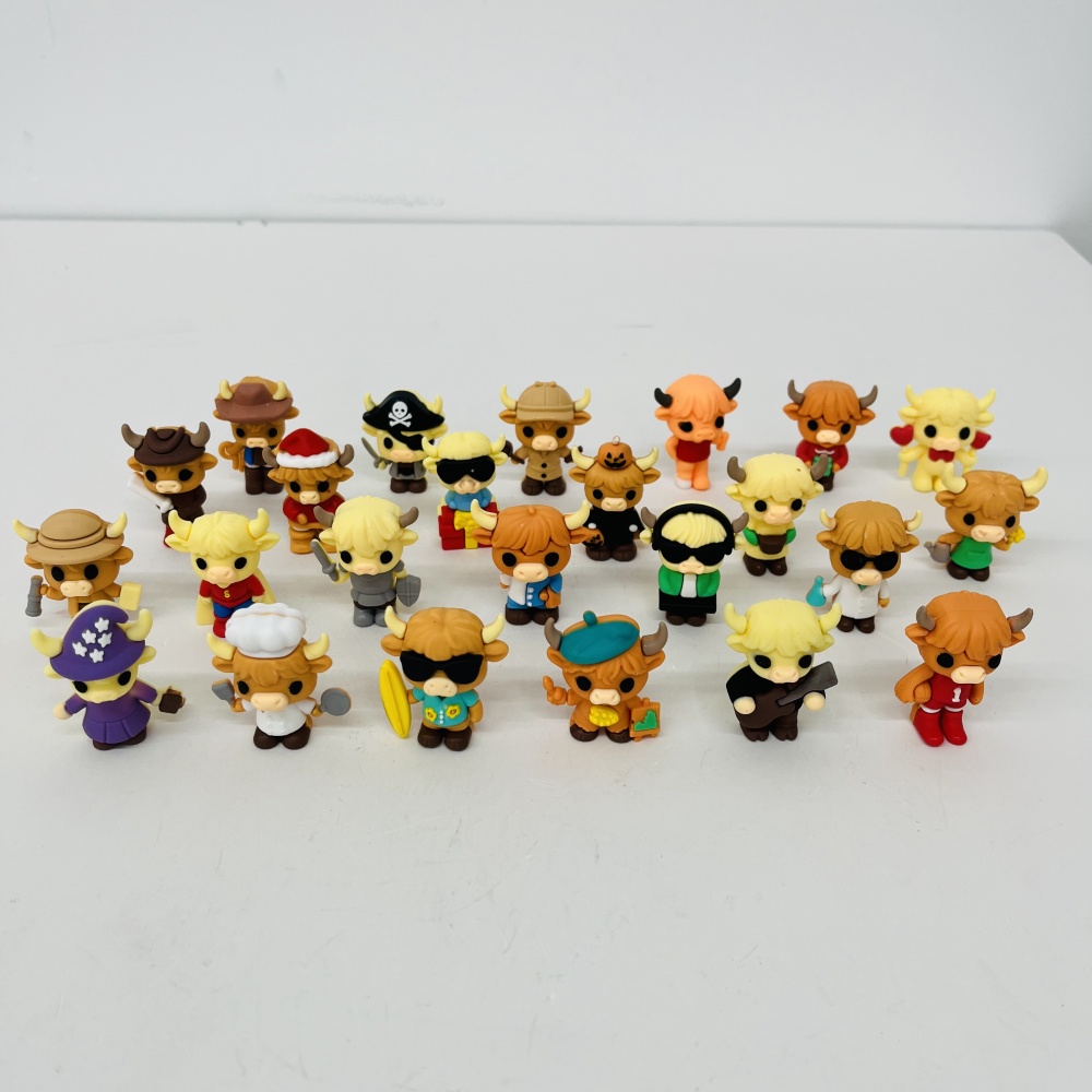 25 Pack YIPAI China Warehouse 2026 Highland Cow Christmas Advent Calendar 24‑Day Countdown Surprise Blind Box Gift Set for Kids