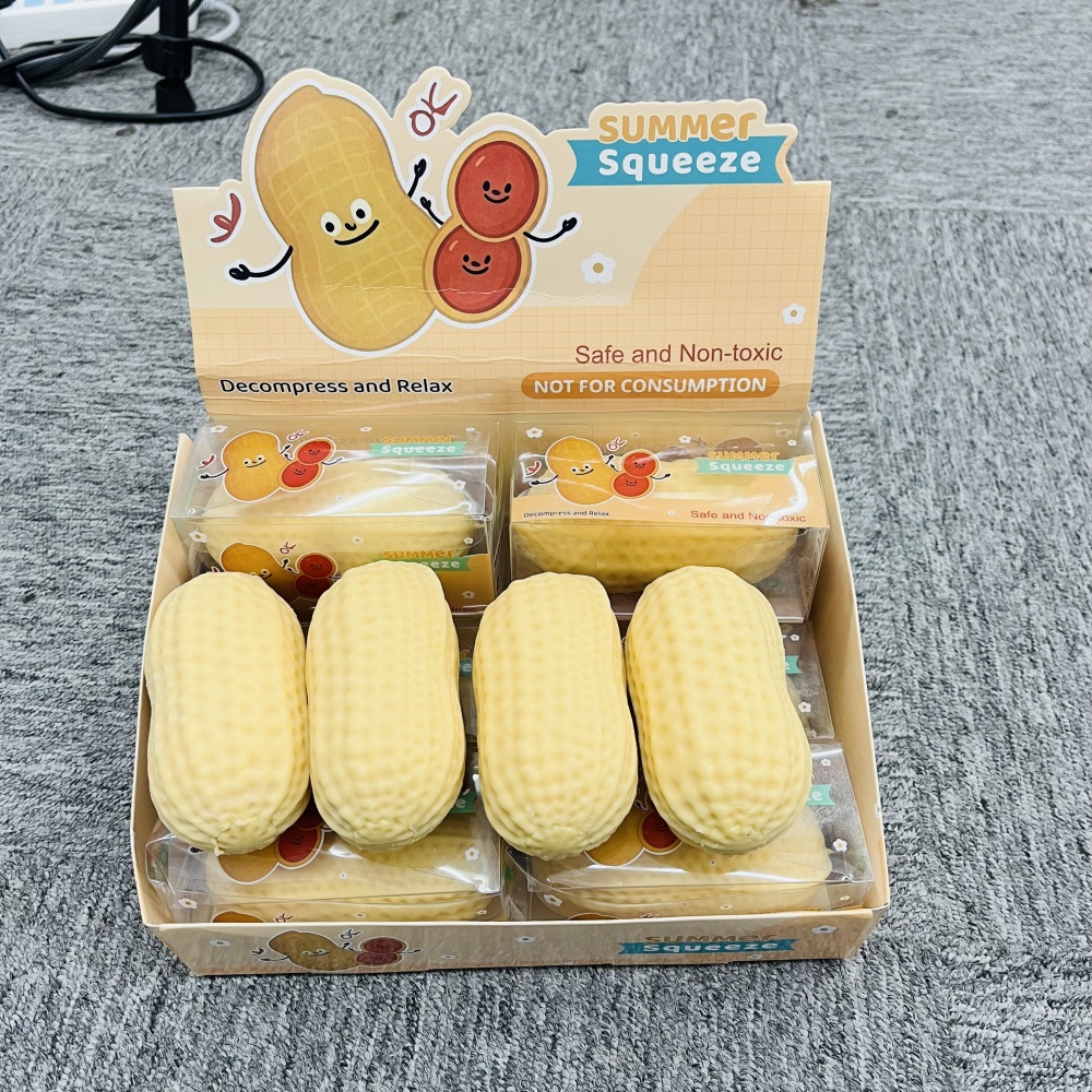 72 Pack YIPAI USA Warehouse Crunchy Peanut Block‑Filled Crinkle Sound Squishy ASMR Stress Relief Fidget Toys for Kids