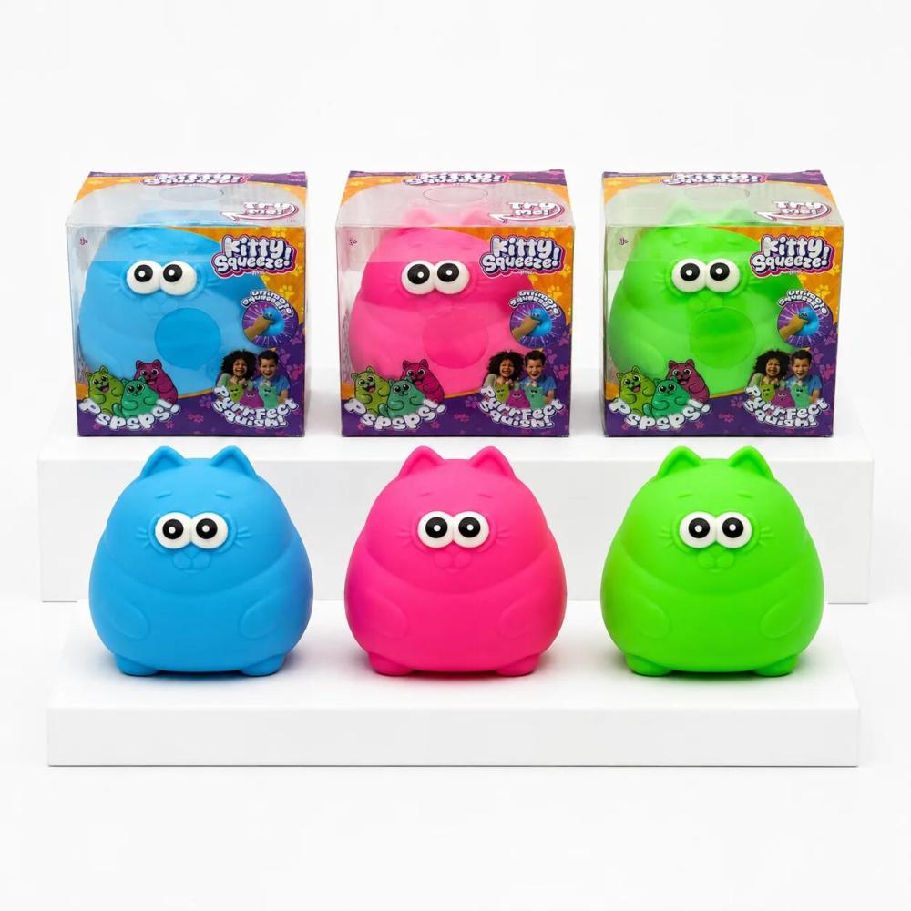 36 Pack YIPAI China Warehouse Soft Sensory Stress Relief Jumbo Kitty Squeeze Squishy Toy Realistic Chubby Kitty‑Shaped ASMR Squeeze Fidget Toy for Kids