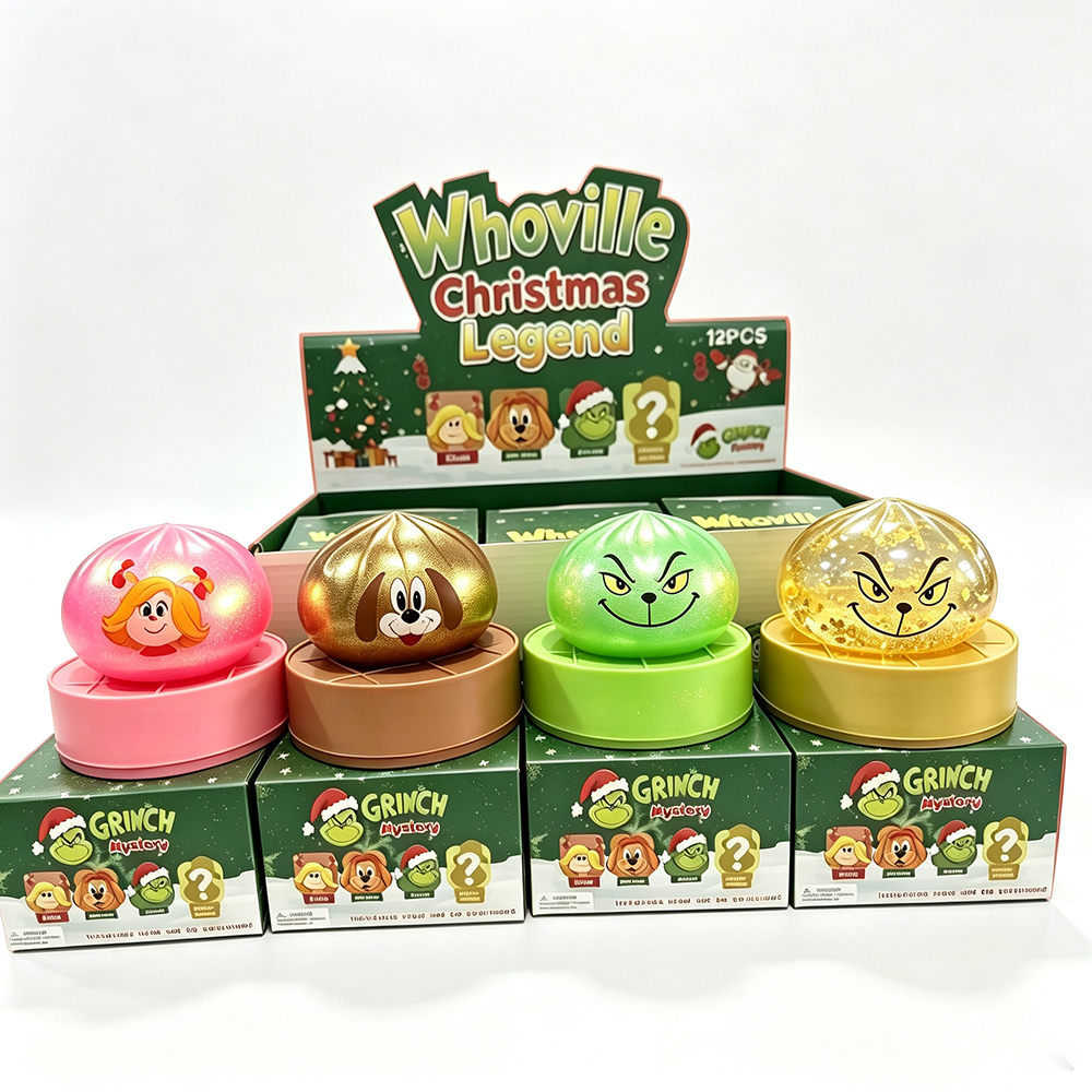 72 Pack YIPAI China Warehouse Whoville Christmas Legend Squishy Blind Box Assorted Soft Character ASMR Squeeze Fidget Toy for Kids