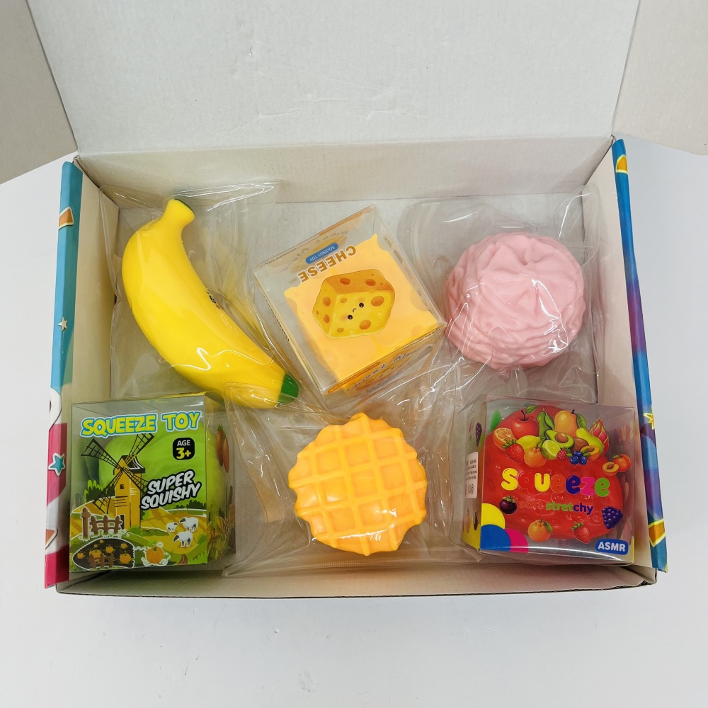 48 Pack YIPAI China Warehouse Crunchy Food‑Shaped Squishy Toy Set Realistic ASMR Squeeze Fidget Toy Stress Relief Sensory Play Gift for Kids