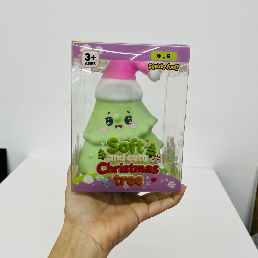 24 Pack YIPAI China Warehouse 16cm Jumbo Christmas Tree Squishy Toy Large Sensory Squeeze Fidget Toy Stress Relief Xmas Decor Gift for Kids