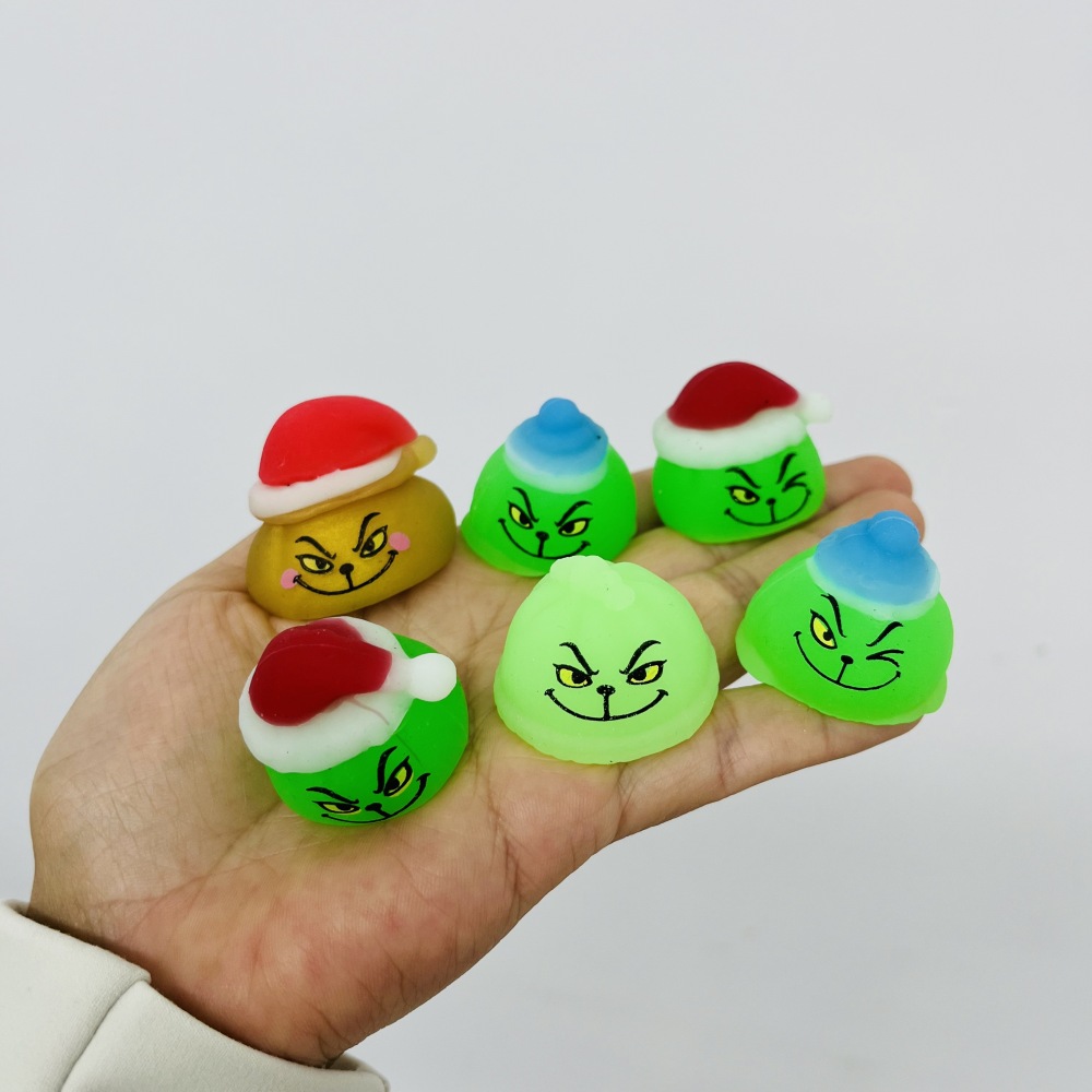 26 Pack YIPAI China Warehouse 24 Days Christmas Grinch Dumpling Squishy Advent Calendar Mini Bao Bun Squeeze Fidget Toy Set Soft TPR Stress Relief ASMR Sensory Surprise Blind Box Gift for Kids Adults Christmas Countdown