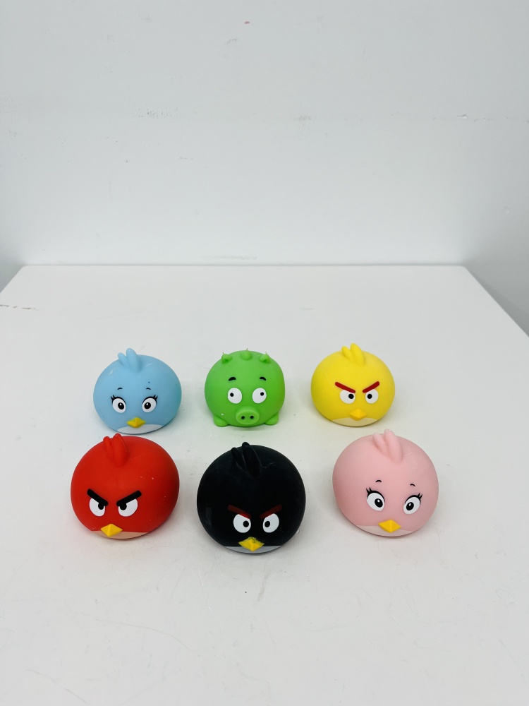 72 Pack YIPAI China Warehouse Angry Birds Crunchy Squishy Toy ASMR Crunch Squeeze Fidget Toy for Stress Relief Bird Shape Sensory Decompression Toy for Kids Adults Gift