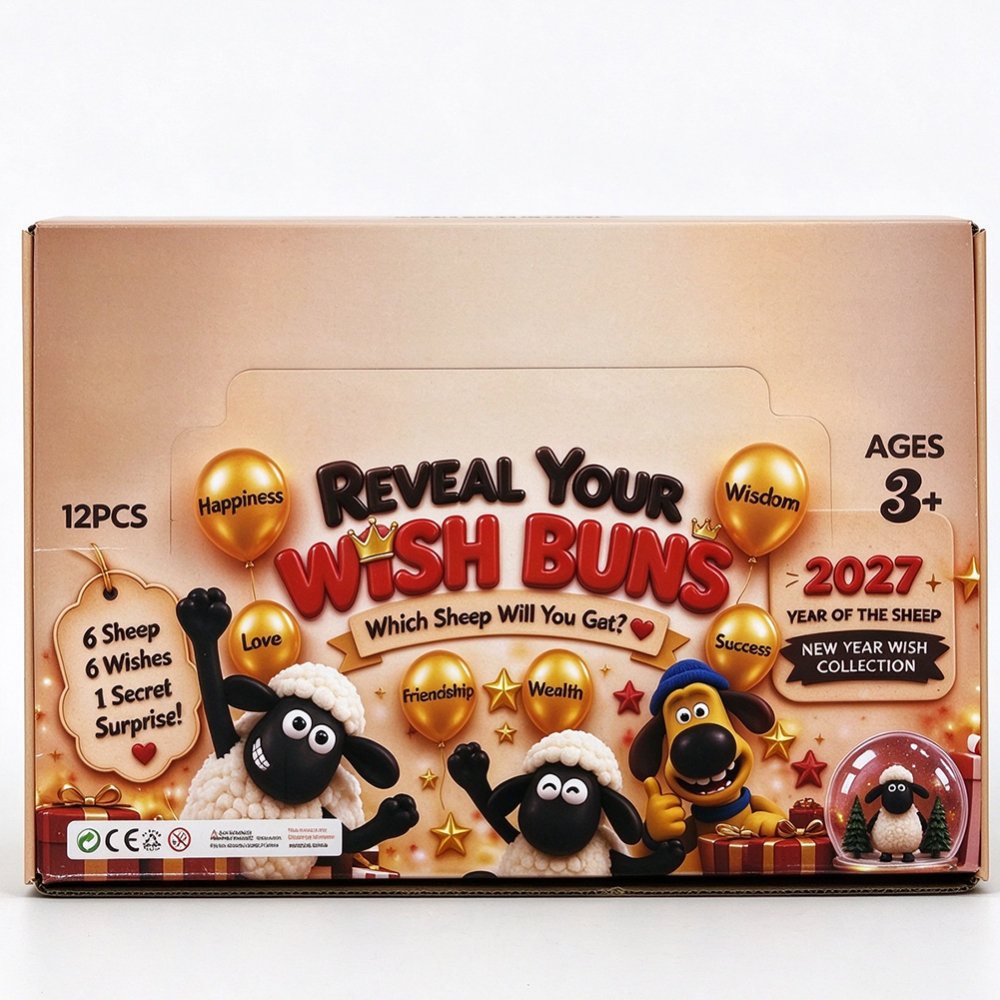 72 Pack YIPAI China Warehouse Shaun the Sheep Wish Bun Squishy Fidget Toy Soft TPR ASMR Squeeze Sensory Toy Stress Relief Toy for Kids & Adults