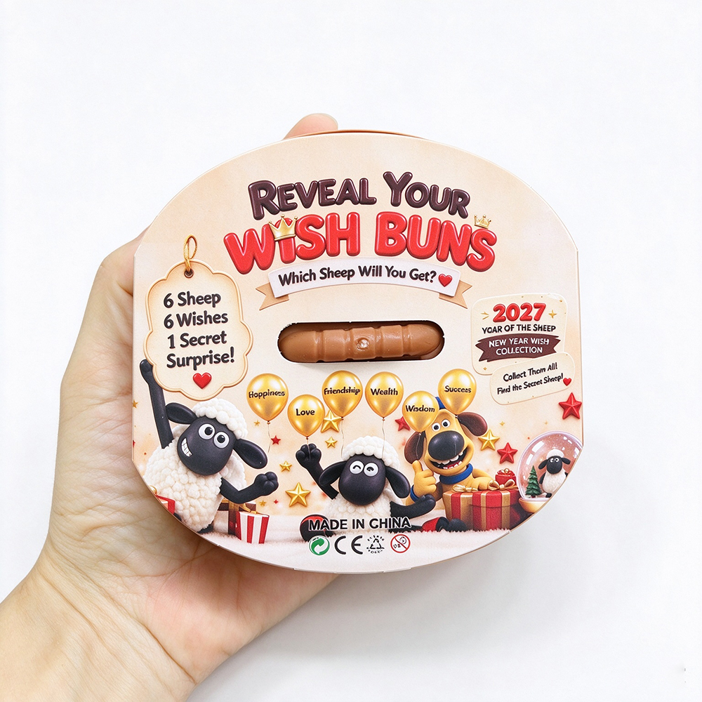 72 Pack YIPAI China Warehouse Shaun the Sheep Wish Bun Squishy Fidget Toy Soft TPR ASMR Squeeze Sensory Toy Stress Relief Toy for Kids & Adults