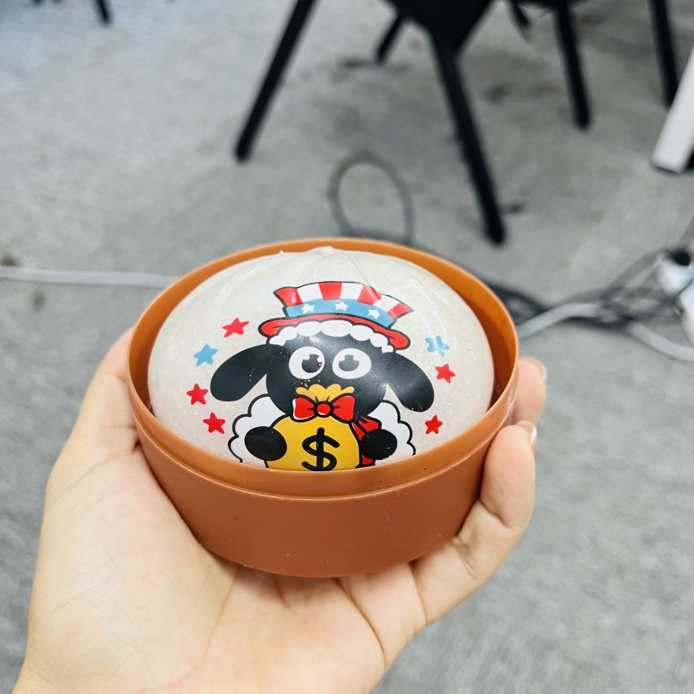 72 Pack YIPAI China Warehouse Shaun the Sheep Wish Bun Squishy Fidget Toy Soft TPR ASMR Squeeze Sensory Toy Stress Relief Toy for Kids & Adults