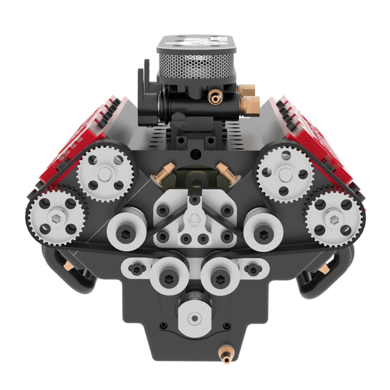  TOYGA Mini V8 Engine Kit for Adults TOYAN HOWIN FS-V800 1/10  Engine Kit 4 Stroke Water Cooled Nitro Motor Physics Engine Toy for RC Car  & Boat-KIT Version, 12.34 x 3.2