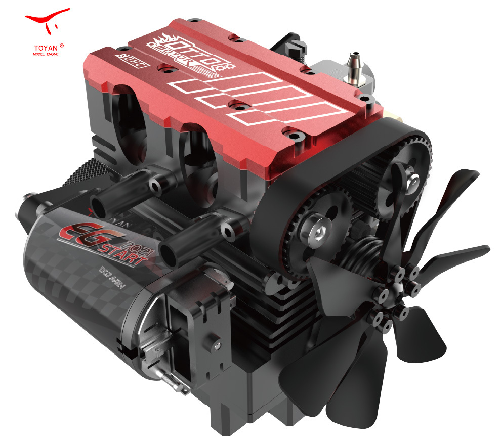 TOYAN Inline 2 Cylinders 4 Stroke Air Cooled Nitro Engine Model Kit - FS-L200AC-OTTO