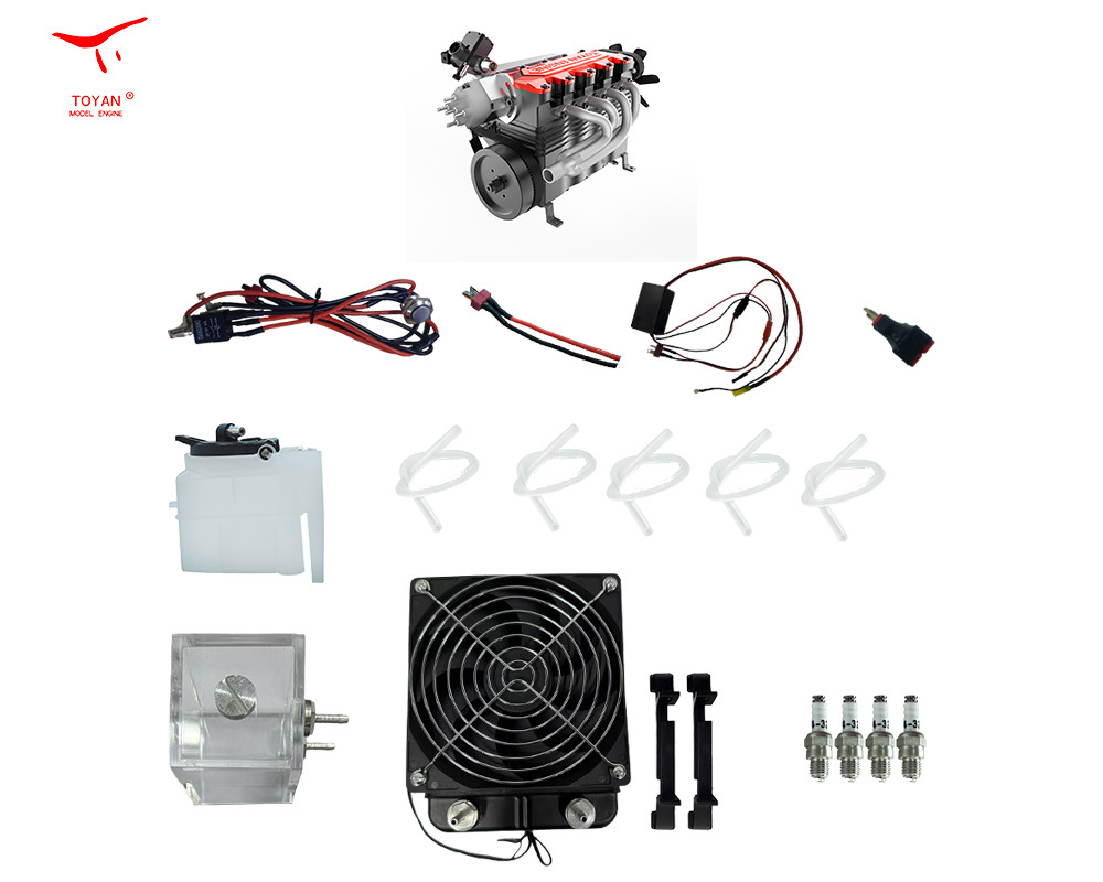 TOYAN FS-L400BGC  14cc Inline 4 Cylinder Four-stroke Water cooled gasoline engine Model for 1:8 1:10 RC Car Ship Airplane
