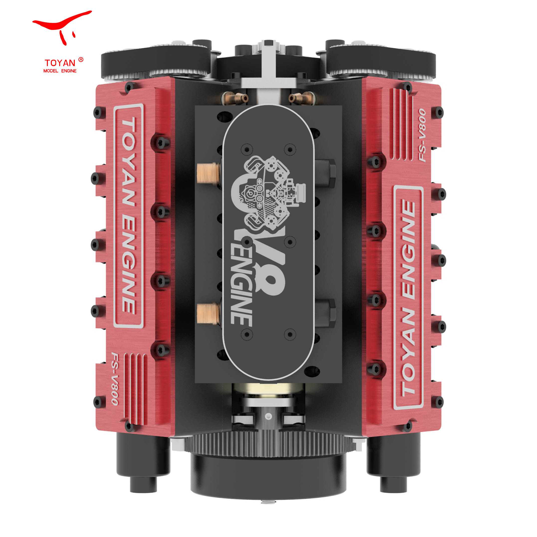 TOYAN V8 Engine FS-V800WC  Diy kit  28cc Nitro Engine - Build Your Own V8 Engine - V8 Engine Model Kit That Works