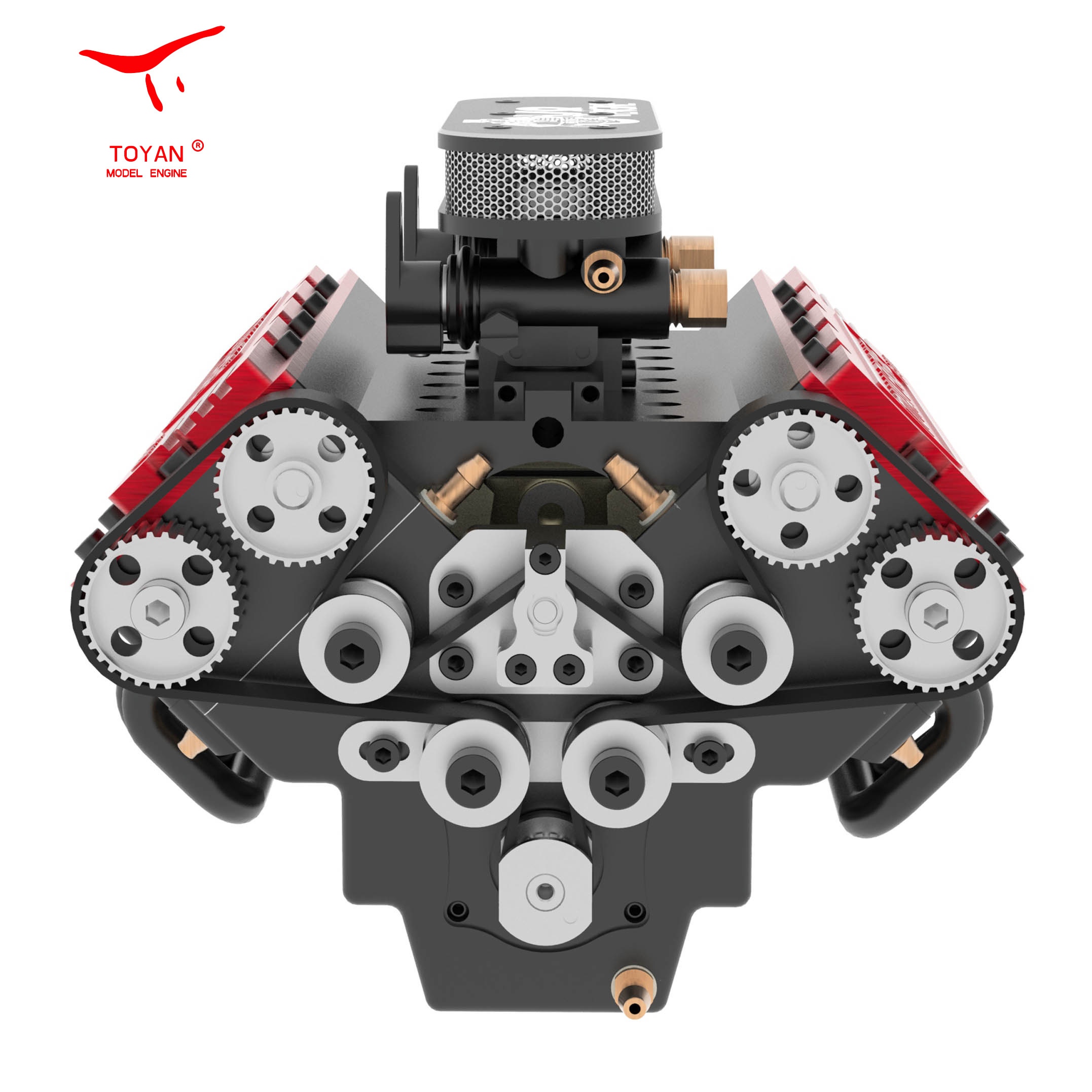 TOYAN V8 Engine FS-V800WC  Diy kit  28cc Nitro Engine - Build Your Own V8 Engine - V8 Engine Model Kit That Works