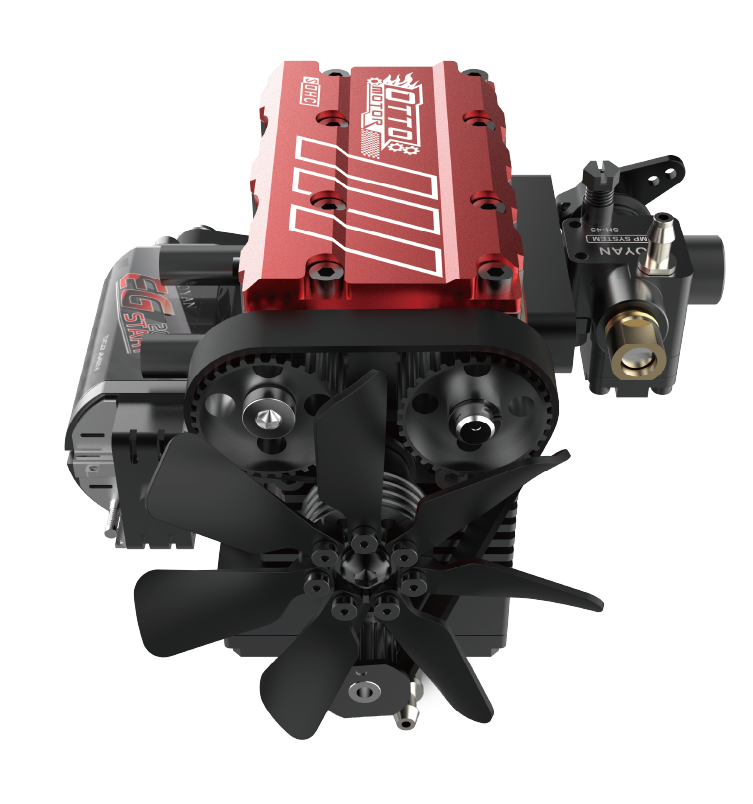 OTTO ENGINE 7CC INLINE 2 CYLINDER FOUR-STROKE AIR-COOLED MODEL ENGINE DIY KIT