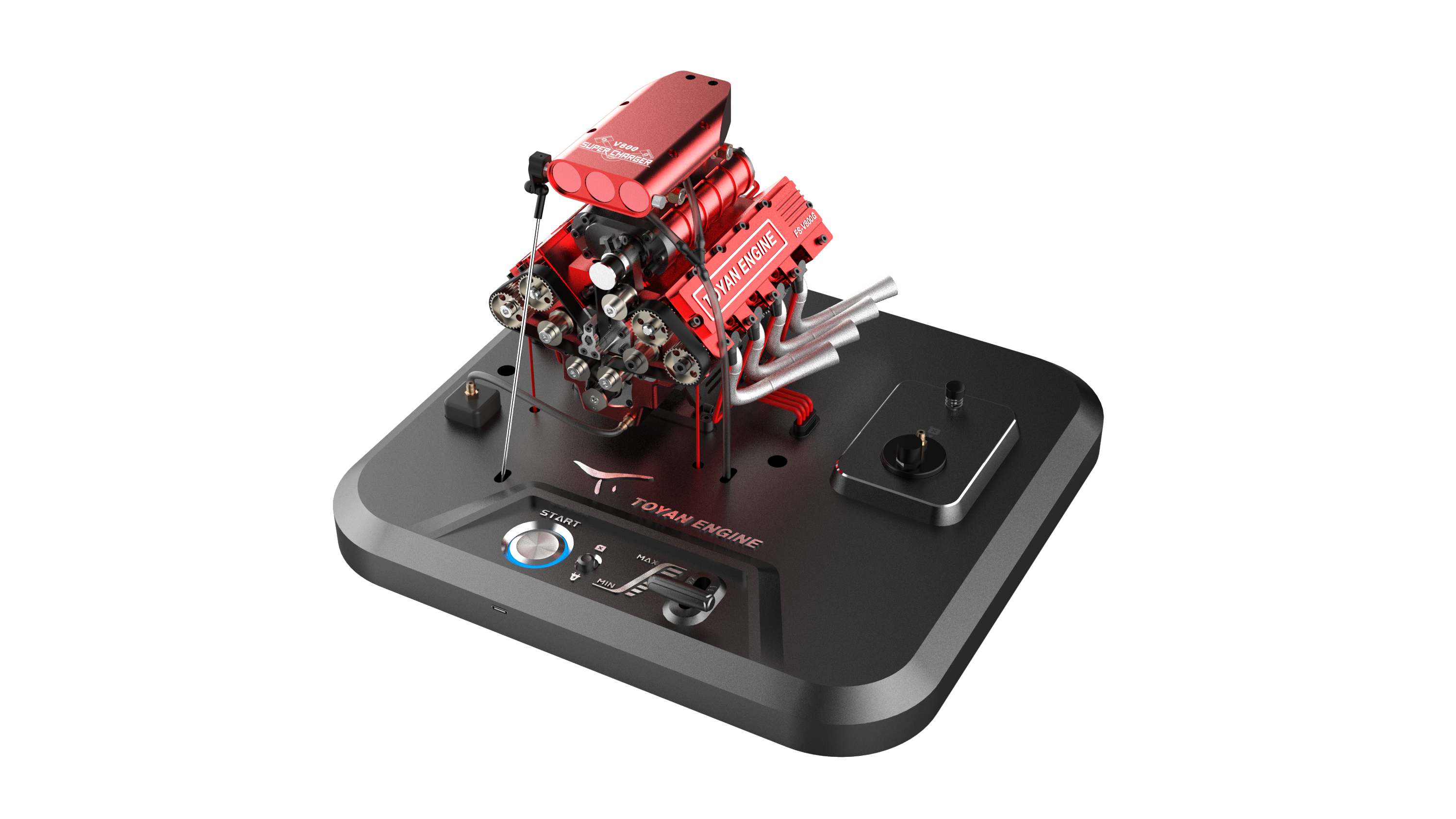 TOYAN four-stroke eight-cylinder methanol engine gift box version
