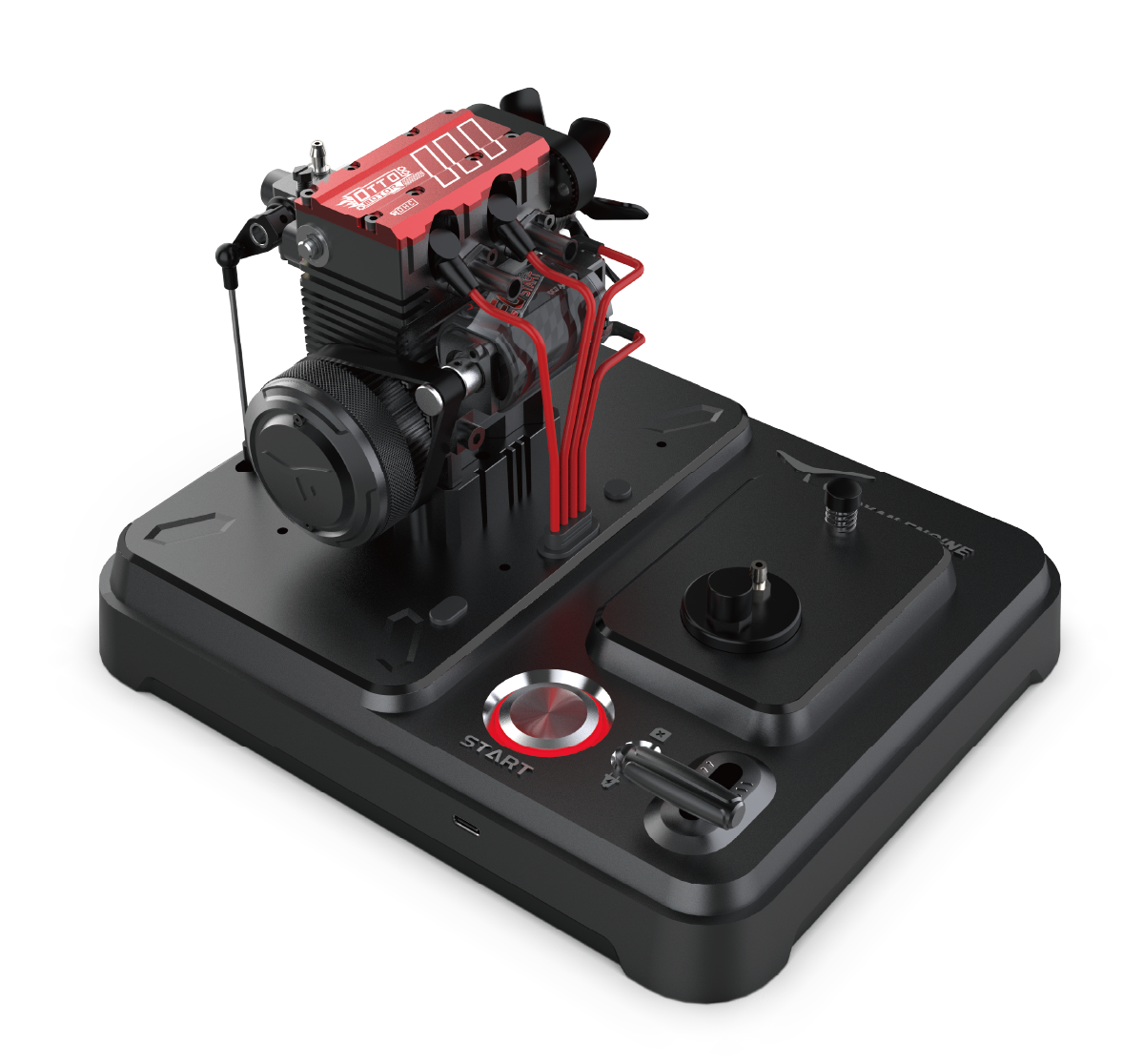 TOYAN twin-cylinder methanol engine set