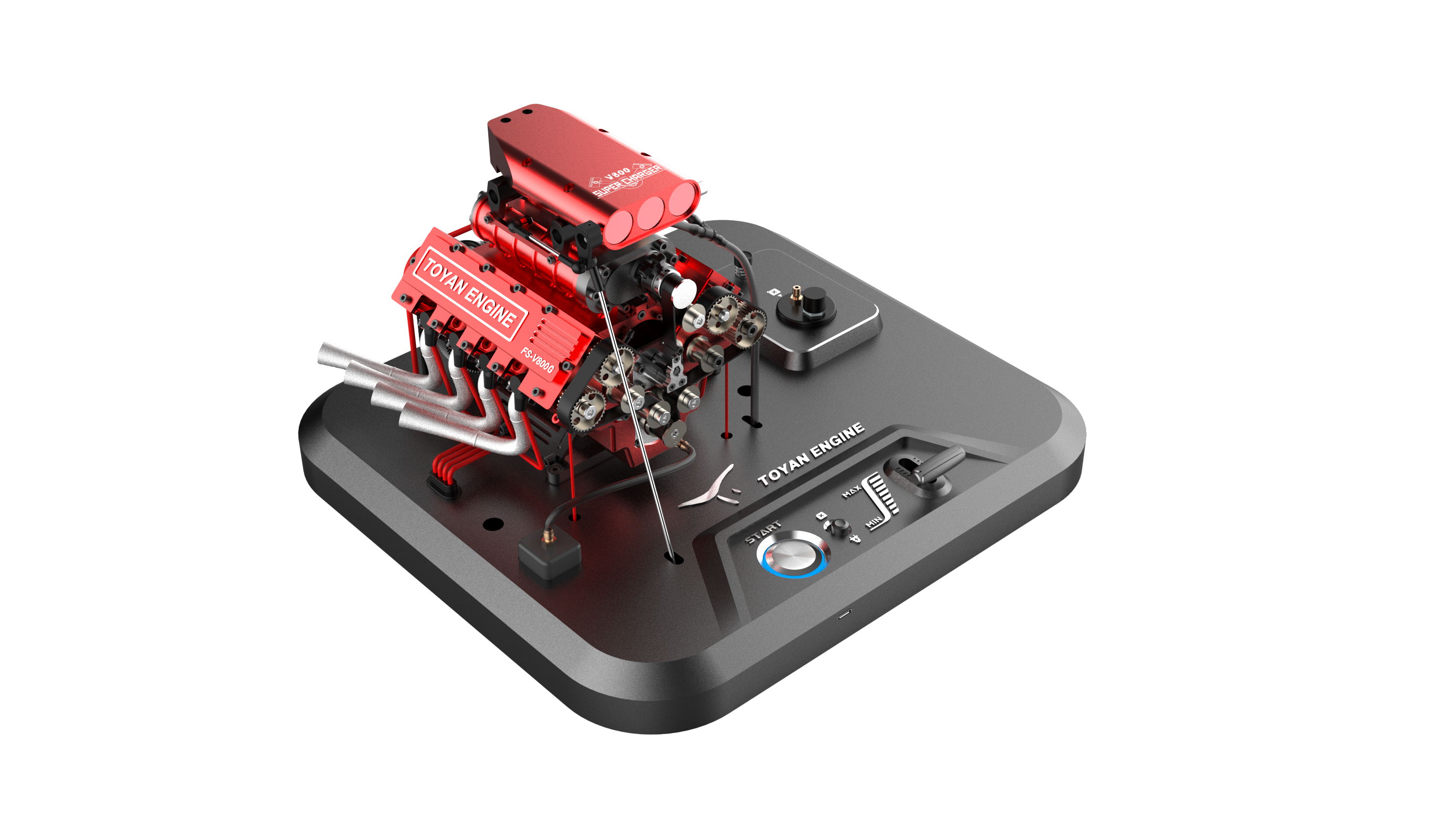 TOYAN four-stroke eight-cylinder methanol engine gift box version