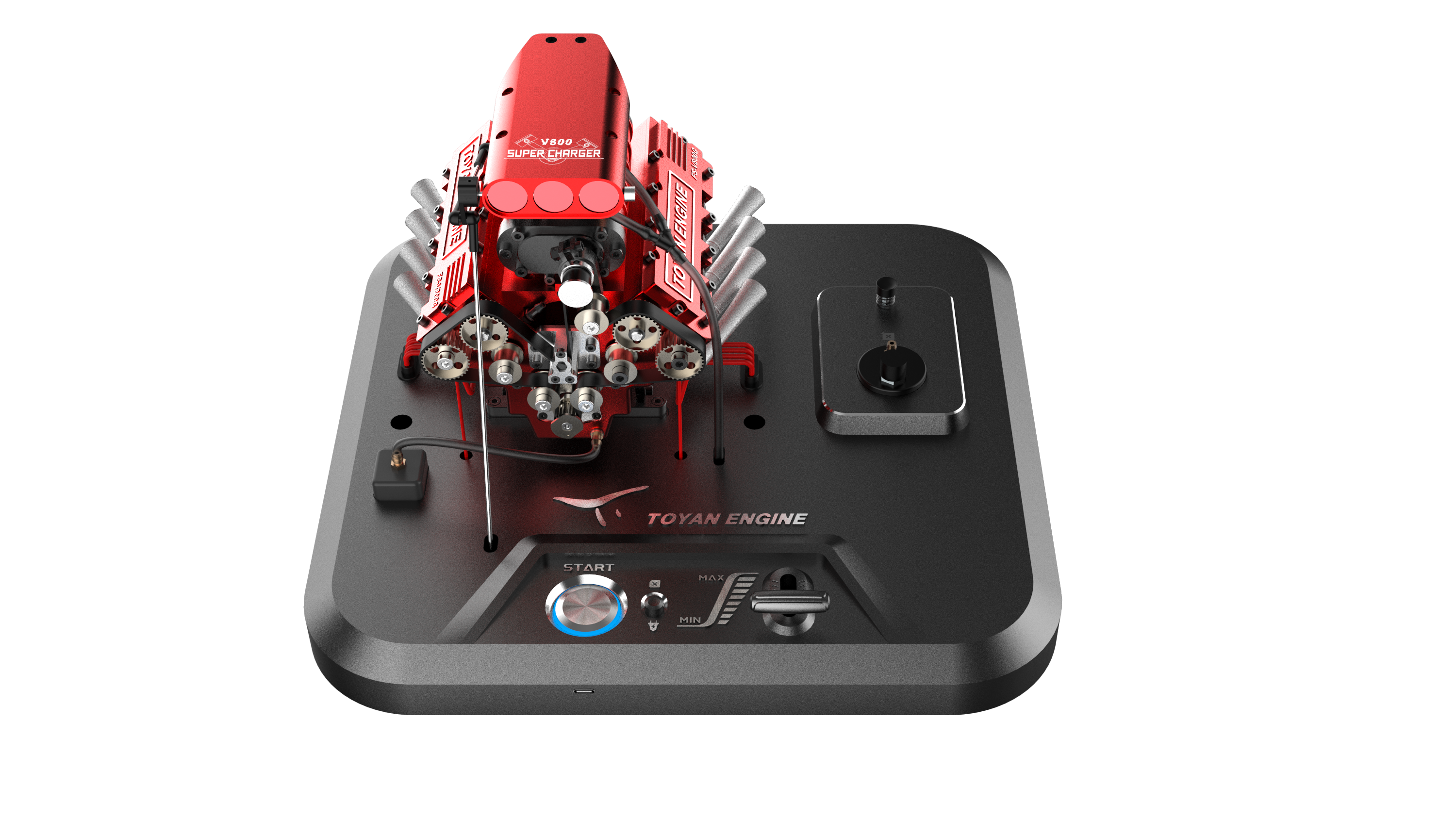 TOYAN four-stroke eight-cylinder methanol engine gift box version