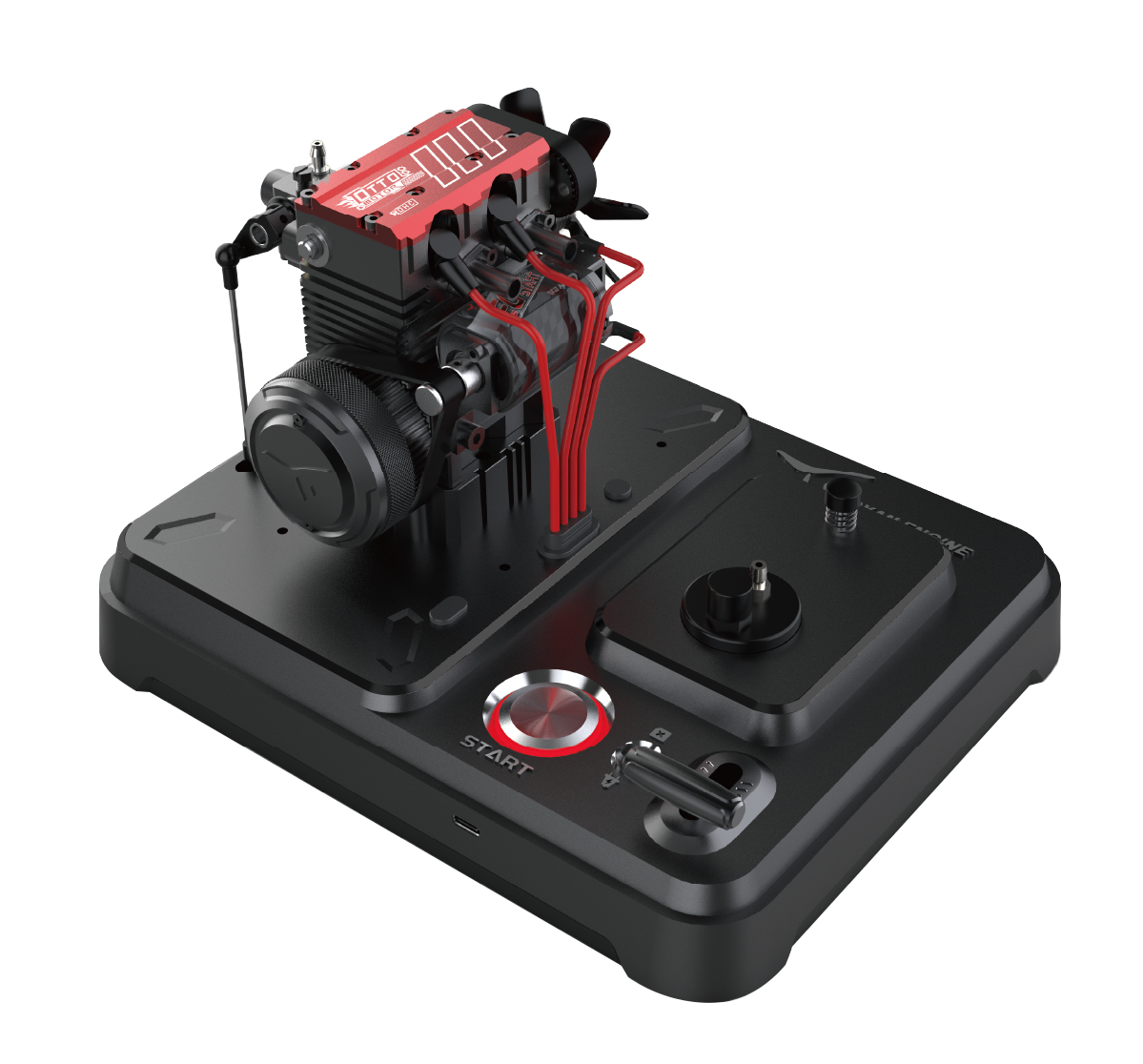 TOYAN twin-cylinder methanol engine set