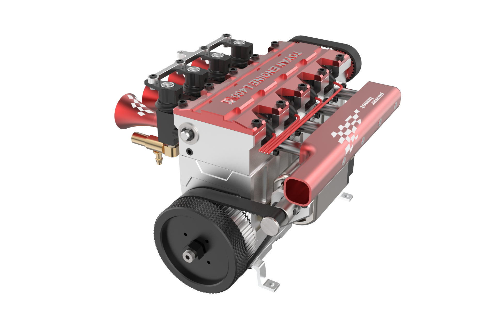 TOYAN FS-L400W  14cc Inline 4 Cylinder Four-stroke Water-cooled Nitro Engine Model for 1:8 1:10 RC Car Ship Airplane