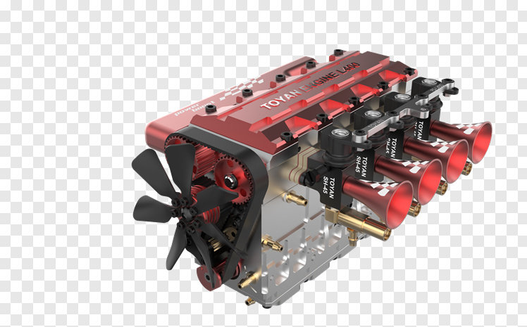 TOYAN FS-L400W  14cc Inline 4 Cylinder Four-stroke Water-cooled Nitro Engine Model for 1:8 1:10 RC Car Ship Airplane