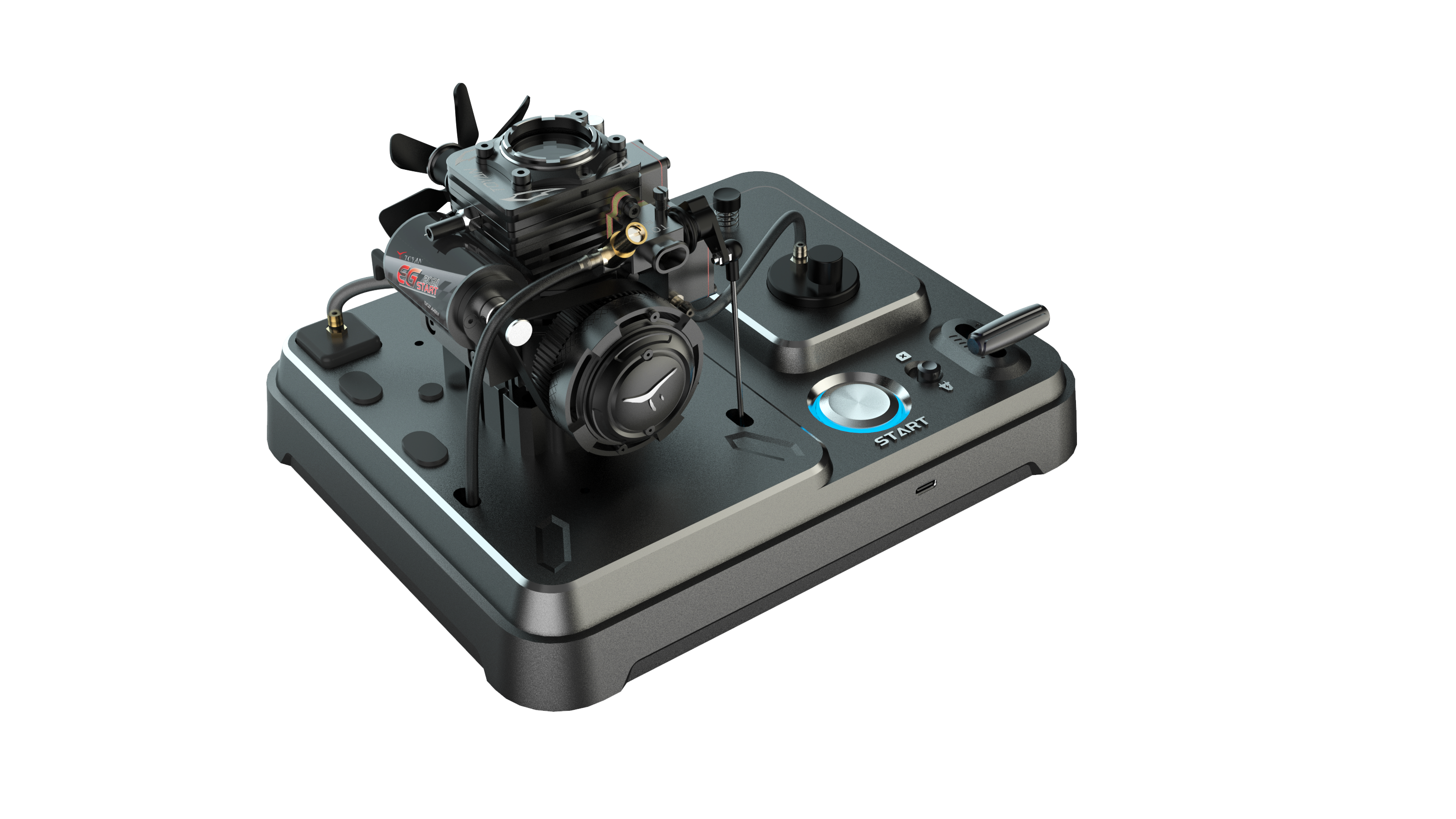 TOYAN four-stroke single-cylinder transparent methanol engine gift box version