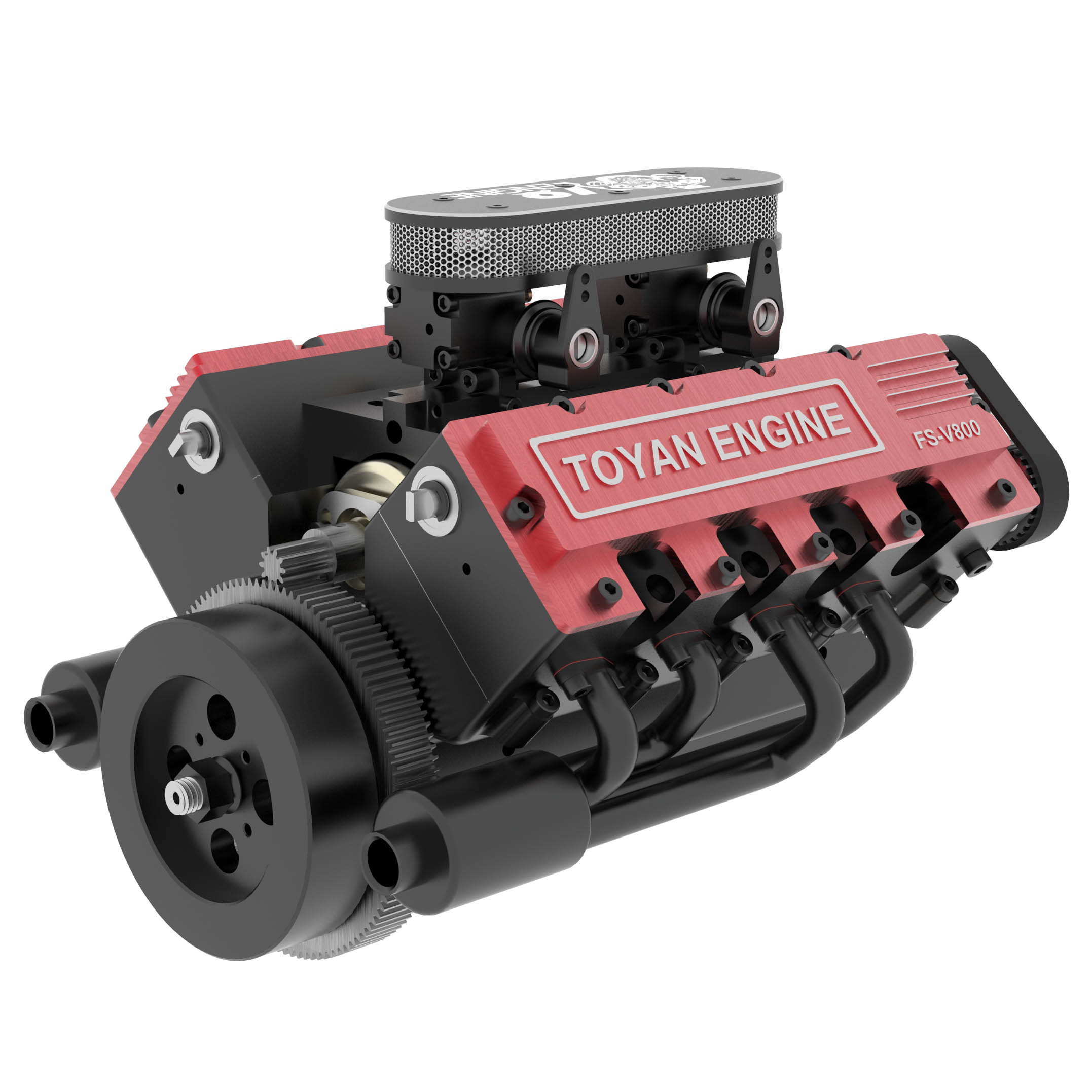 TOYAN V8 Engine FS-V800WC  Diy kit  28cc Nitro Engine - Build Your Own V8 Engine - V8 Engine Model Kit That Works