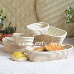 Natural rattan banneton proving basket 100% handmade straw bread banneton bowl wholesale trade