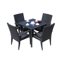 All Weather Fungus-free Durable PE Wickers Bar Set Plastic Outdoor Rattan Materials