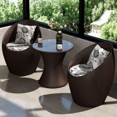 All Weather Fungus-free Durable PE Wickers Bar Set Plastic Outdoor Rattan Materials