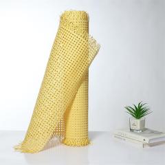 Grid plastic rattan in rolls Strong Natural rattan roll cane webbing for handicrafts