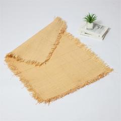 Wholesale natural raffia plant fiber hand-knitted wall cloth grass cloth women's bag fabric raffia mat