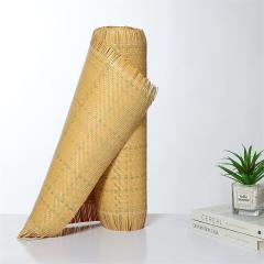 Bleached Vietnam 14Inches Wide PE Wicker Tape Rattan Basket Lampshade Raw Material Plastic Open Mesh Roll Rattan Cane Webbing