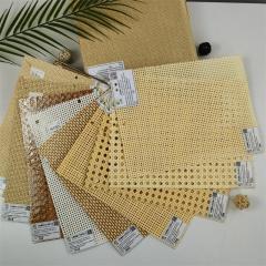 Wholesale Cabinet Chair Furniture Raw Material 15m Paper Synthetic Semi Bleached Natural Rattan Cane Webbing Rolls
