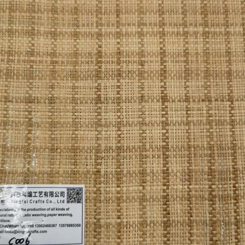Raffia mat, cross plain woven fabric, retro style grass woven fabric, straw bag, shoe and hat material wholesale