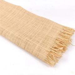 Raffia mats, colored grass cloths, plant woven materials, bags, shoe materials, pillows, gift boxes, decorative cloth wholesale