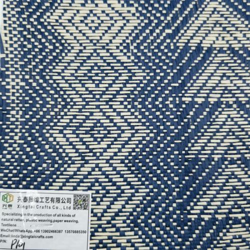 Paper mat, rattan woven paper pulp furniture cabinet door facing raw edge material wall decoration densely woven tic-tac-toe cross pattern