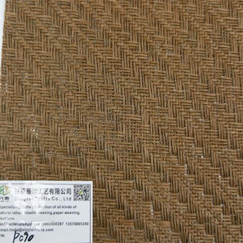 New PP woven cross plain woven straw mat woven small square two-color raffia cloth luggage and shoe materials