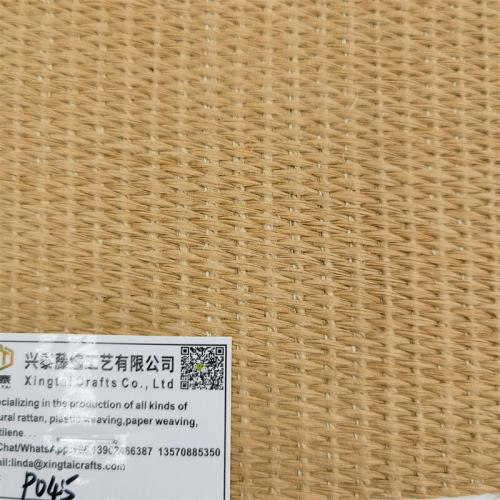 Environmentally friendly papyrus woven raffia cotton thread straw mat antibacterial multi-color luggage and shoes industry PP grass fabric wholesale