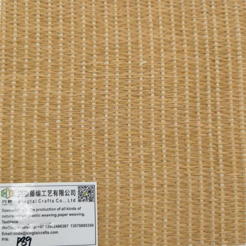 Light brown coarse paper mat woven cross mat