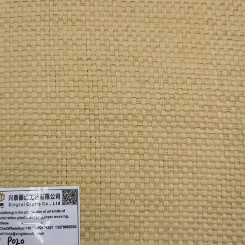 New PP woven cross plain woven straw mat woven small square two-color raffia cloth luggage and shoe materials