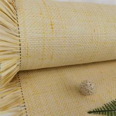 Paper rattan weaving materials, Taiwan yellow paper eye-catching imitation rattan weaving mats, handicraft raw materials, new decorative materials paper webbing