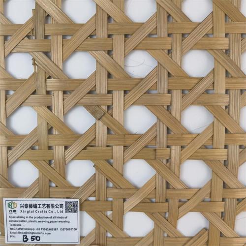Fine hexagonal rice-shaped bamboo woven decorative bamboo mat decoration bamboo woven mat characteristic